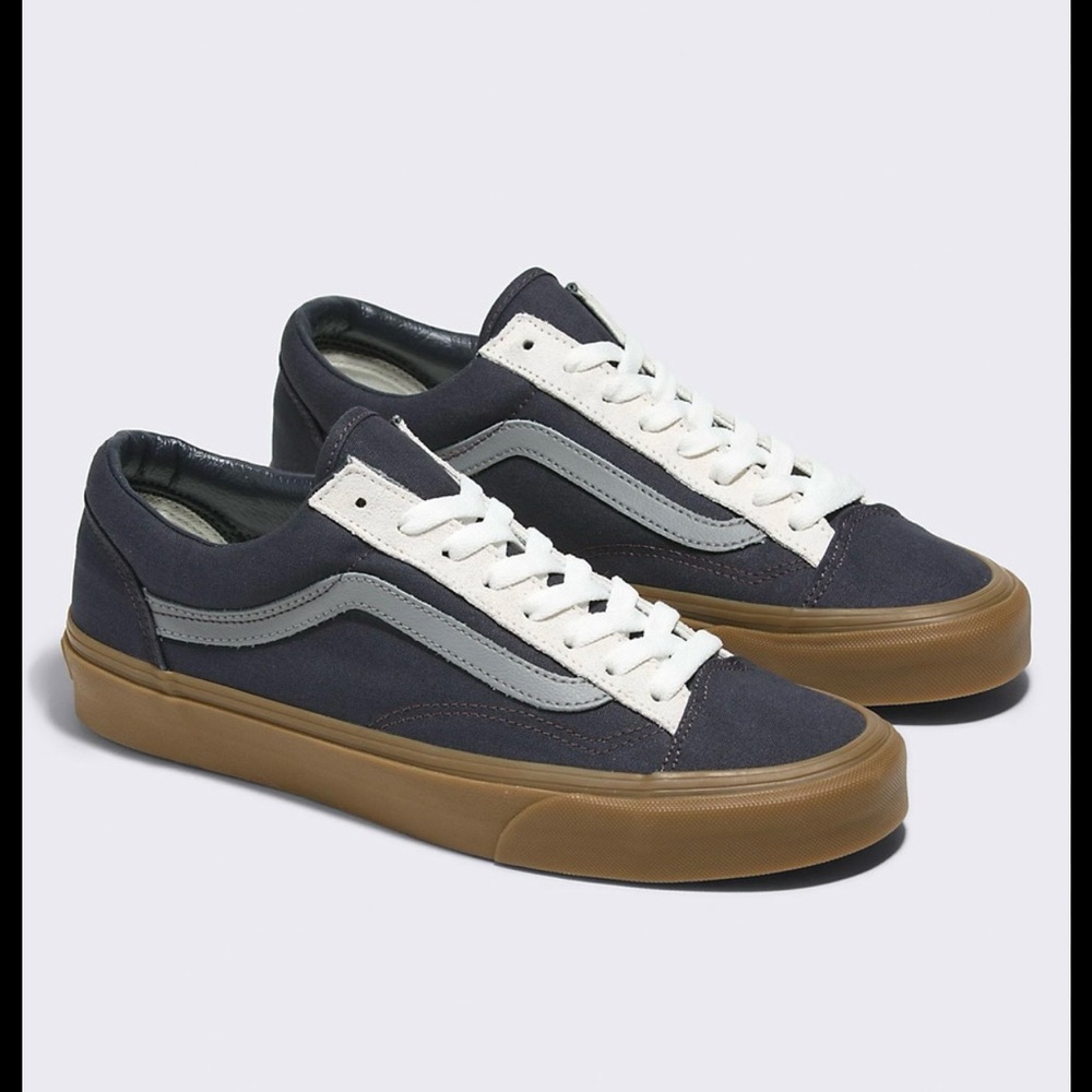 Vans Navy and White Sneakers